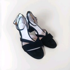 Anna Field Sandalen Riemchen Faux Wildleder Damen 45 schwarz goldene Schnallen