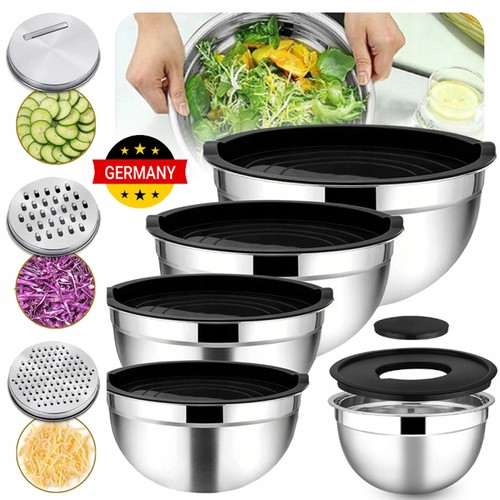 5er set edelstahl schüssel - edelstahl,