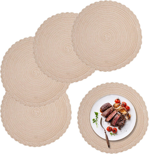 4er set 38cm runde platzsets - 38cm,