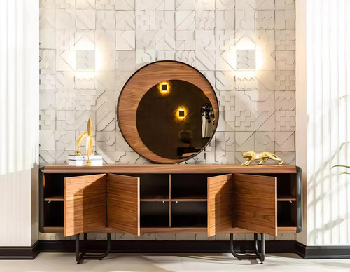 Luxus sideboard spiegel holz - luxus,