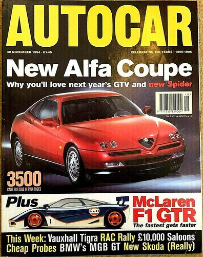 Autocar magazine nov - magazine, 30-nov-94
