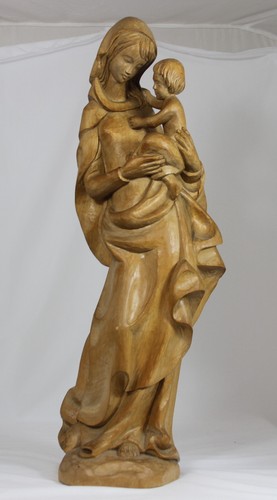 Madonna mit kind lindenholz - madonna,