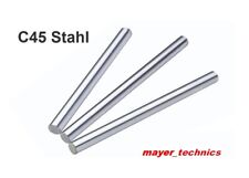 Präzisionswelle Ø 3-25mm Rundstahl 100 - 350mm geschliffen C45 Linearwelle Stahl