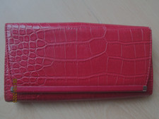 Wunderschöne Damen Geldbörse / Brieftasche; rot in Kroko-Design NEU