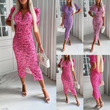 Damen Blumen Sommerkleid