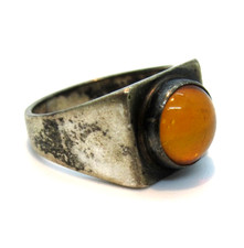 TOP DESIGNER Ring Bernstein GEORG KRAMER 835 Silber signiert edel Vintage rare