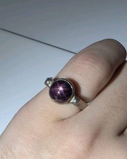 Vintage Silber 925 Stern Rubin