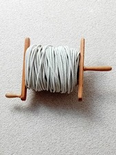 nostalgische Holz-Spindel mit Griff und Wäsche-Seil, -leine, 35 m Wäscheleine