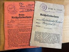 Reichskleiderkarte Bezugsschein  2.WK