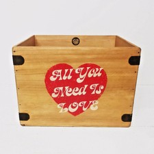 Love Record Box Vintage Holz