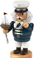 Räucherfigur KAPITÄN - 22cm - mit Boot Anker Fernrohr Pfeife und Kapitänsmütze