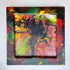 Moderne  Kunst  Malerei 21,5 x 21,5 cm.   Preis reduziert  100 %