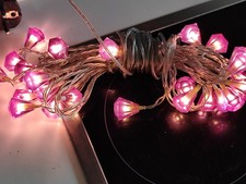 IKEA RAMSA  Prismen Kristall  wie neu lila über 4m für Steckdose 