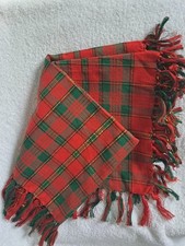 Weihnachts -  Tischdecke kariert aus Baumwolle, 81 x 81cm,  Zustand NEU