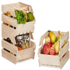 Stapelkisten Holz 3er Set