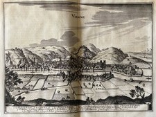 Vienne Kupferstich Merian Gesamtansicht Topographiae Frankreich Rhone - 1655-61