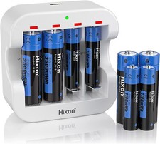 Hixon 1.5V AA AAA Batterien Wiederaufladbare Lithium Akku Li-ion Akku Ladegerät