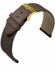 Eulit Nappa Fashion Ersatzband Kalbleder glatt hautfreundlich braun rembordiert