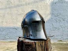 Mittelalter Barbutahelm Kampfkrieger Stahlrüstung Helm LARP Reenactment Geschenk