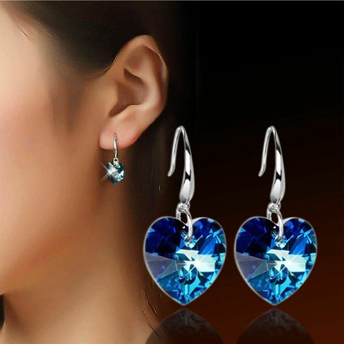 Blau herz schmuck paar - blau,