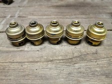 5x B22 Fassung Bajonettfassung Messing 50er Jahre Vintage Lampenfassung Sockel