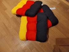 3 x ARO Sitzkissen Deutschland Flagge 42x42x6 cm Deutschland Fankissen wie neu
