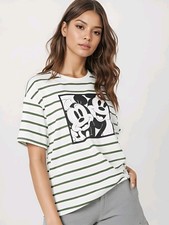 Disney T-Shirt Gestreift Micky Minnie Maus Gr. 48/50 ungetragen