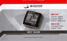 Bedienungsanleitung 10-sprachig: Fahrrad-Computer SIGMA BC 509