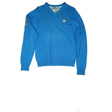 VAN SANTEN & VAN SANTEN Herren Pullover Strickpullover V Neck Gr.S M Blau