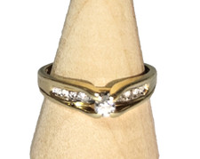 Solitär Brillant Ring Brillant 0,24ct  Größe 58,5  Echtgold 416 = 10kt