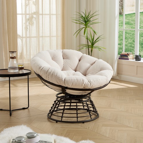 Wicker papasan chair white - wicker,