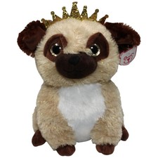 Landahl & Baumann Mops mit goldener Krone Kuscheltier 35cm Gebraucht Hund