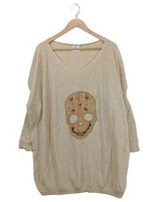 FOREVER UNIQUE Feinstrickpullover Damen Pullover Gr. DE 42 wollweiß Casual-Look