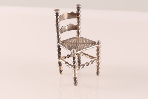 Silberfigur miniatur stuhl - silberfigur,