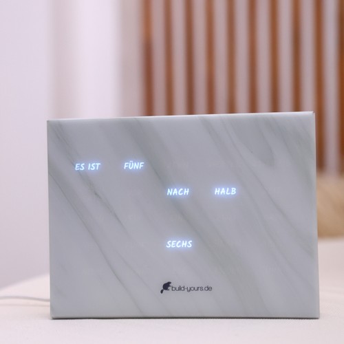 Boxclock weißer marmor optik - weißer, optik-
