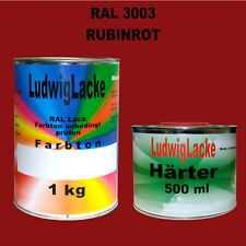 RAL 3003 Rubinrot Acryllack 1,5 kg Set RAL Lack Glänzend mit Härter Best
