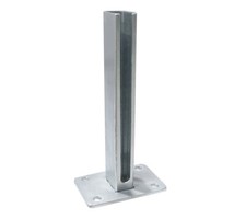 Bodenplatten für Zaunpfosten 60x40mm Doppel-Stab Matten Zaun Adapter Fussplatte