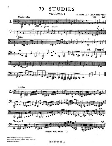 Studies for flat tuba - for,