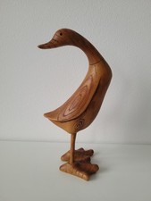 Elegante Entenfigur aus Holz -