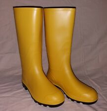 gelbe Gummistiefel mit schwarzer Sohle für Damen u. Herren Regenstiefel PVC