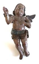 Engel Barock Holz geschnitzt farbig gefasst