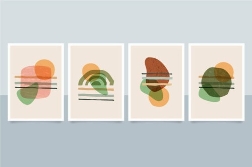 Set abstrakt bild poster - abstrakt,