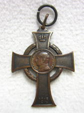ORDEN - SACHSEN - Kriegsverdienstkreuz 1915-18 "BRONZE" - Hersteller-Punze "S"