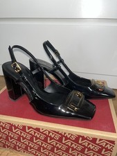 ZARA Schwarze Damen High Heels Keilabsatz verstellbar, 37