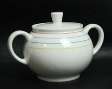 #9154b - Arzberg Zuckerdose bunte Linien Harmony Mod. 1382 Gretsch