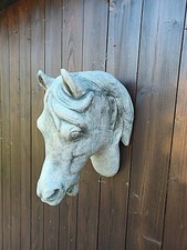 Steinfigur Pferdekopf zum aufhängen Reitstall Pferde Pony Reiten Dekoration