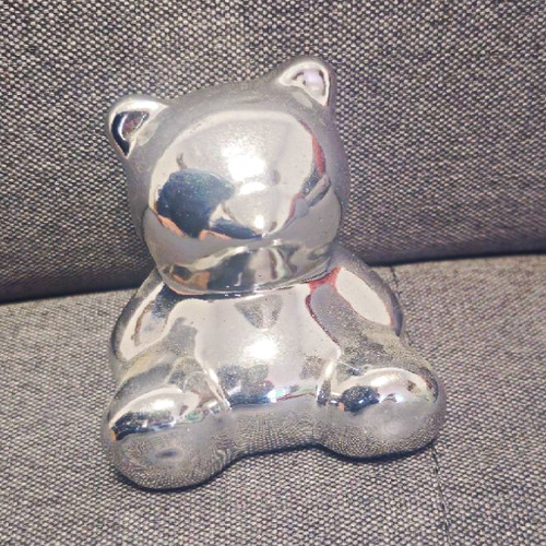 Keramik figur bär silber - bär,