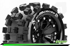 Louise MT-MCROSS 1-10 Monster Truck Reifen Fertig Verklebt Soft 2.8" Felgen Schw