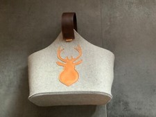 FilzMAXX Kaminholztasche Zeitungstasche Johann, Hirsch-Motiv, Neuwertig