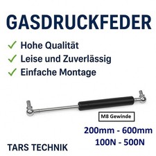 Gasdruckfeder Gasdruckdämpfer   200mm-600mm | 100N - 500N M8 Universal